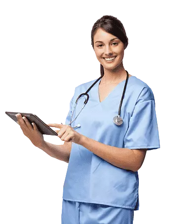 nurse writing something